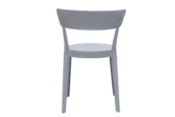 Store Miliboo Set de 2 sillas apilables de plástico gris para interior/exterior RIOS