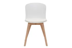 Sale Miliboo Set de 2 sillas blancas y de madera clara ARISTA