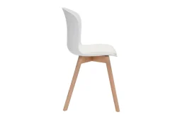 Sale Miliboo Set de 2 sillas blancas y de madera clara ARISTA