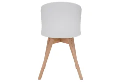 Sale Miliboo Set de 2 sillas blancas y de madera clara ARISTA