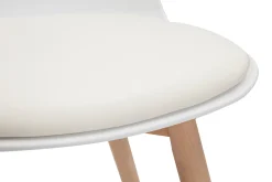 Sale Miliboo Set de 2 sillas blancas y de madera clara ARISTA