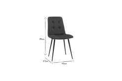 Hot Miliboo Set de 2 sillas de diseño de terciopelo tapizadas azul petróleo y metal negro ESCAPE