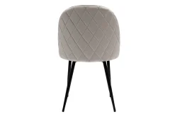 Flash Sale Miliboo Set de 2 sillas de diseño de terciopelo color topo y metal negro JOVI