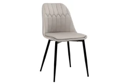 Sale Miliboo Set de 2 sillas de diseño de terciopelo color topo con patas de metal FUSE