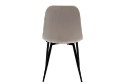 Sale Miliboo Set de 2 sillas de diseño de terciopelo color topo con patas de metal FUSE