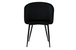 Discount Miliboo Set de 2 sillas de diseño de terciopelo negro VANITY