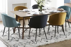 Discount Miliboo Set de 2 sillas de diseño de terciopelo negro VANITY
