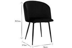 Discount Miliboo Set de 2 sillas de diseño de terciopelo negro VANITY