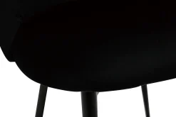 Sale Miliboo Set de 2 sillas de diseño de terciopelo negro y metal negro CELESTE