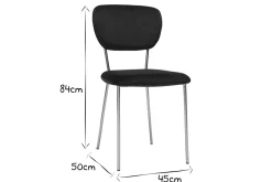 Online Miliboo Set de 2 sillas de diseño de terciopelo negro y metal dorado LEPIDUS