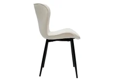 Discount Miliboo Set de 2 sillas de diseño de pana beige y metal negro ADDICT