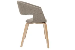 Shop Miliboo Set de 2 sillas de diseño de tela color topo con patas de madera clara SLAM