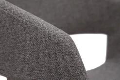 Online Miliboo Set de 2 sillas de diseño de tela gris claro con patas de madera oscura SLAM