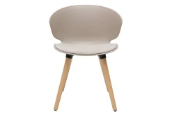 Cheap Miliboo Set de 2 sillas de diseño de color topo y madera clara WING