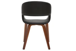 Hot Miliboo Set de 2 sillas de diseño de poliuretano negro con patas de madera oscura SLAM