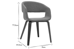 Hot Miliboo Set de 2 sillas de diseño de poliuretano negro con patas de madera oscura SLAM
