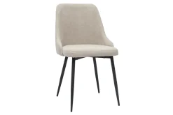Shop Miliboo Set de 2 sillas de diseño efecto aterciopelado color natural y metal negro CULT