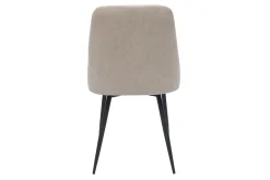 Shop Miliboo Set de 2 sillas de diseño efecto aterciopelado color natural y metal negro CULT