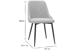 Shop Miliboo Set de 2 sillas de diseño efecto aterciopelado color natural y metal negro CULT