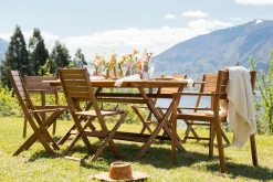 Discount Miliboo Set de 2 sillas de jardín plegables de acacia maciza CANOPEE