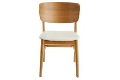 Clearance Miliboo Set de 2 sillas de madera clara y blanco SHELDON