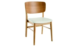 Clearance Miliboo Set de 2 sillas de madera clara y blanco SHELDON
