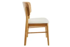 Clearance Miliboo Set de 2 sillas de madera clara y blanco SHELDON