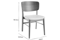 Clearance Miliboo Set de 2 sillas de madera clara y blanco SHELDON