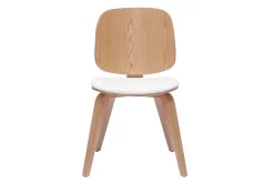 Clearance Miliboo Set de 2 sillas de madera clara y blanca BECK