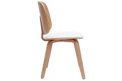 Clearance Miliboo Set de 2 sillas de madera clara y blanca BECK