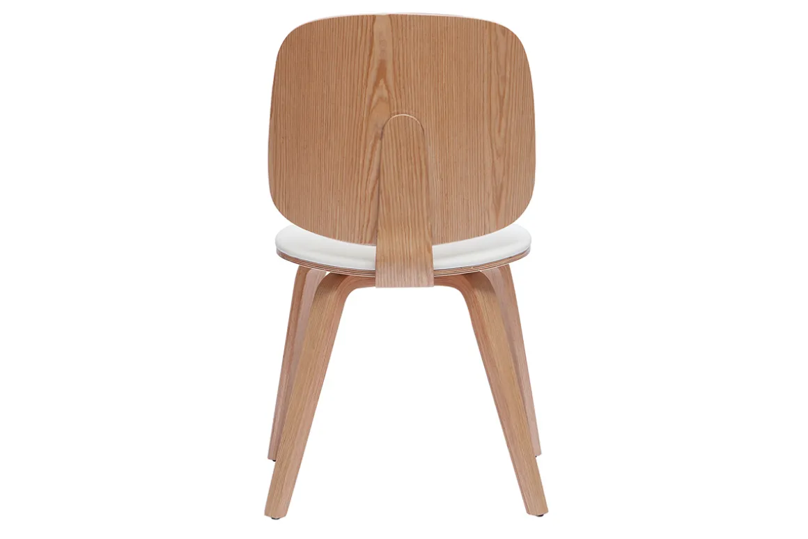Clearance Miliboo Set de 2 sillas de madera clara y blanca BECK