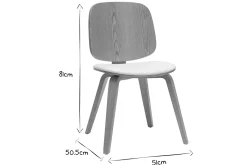 Clearance Miliboo Set de 2 sillas de madera clara y blanca BECK