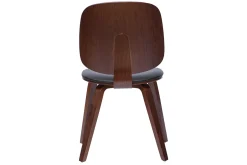 Best Miliboo Set de 2 sillas de madera oscura y negra BECK