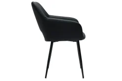 Sale Miliboo Set de 2 sillas de poliuretano negro LAURETTE