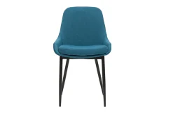 Hot Miliboo Set de 2 sillas de tejido azul petróleo HOLO
