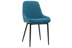 Hot Miliboo Set de 2 sillas de tejido azul petróleo HOLO