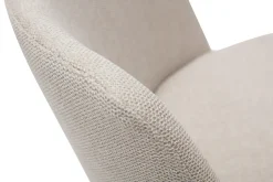 Hot Miliboo Set de 2 sillas de tejido efecto aterciopelado texturizado beige y metal negro MONTI