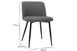 Cheap Miliboo Set de 2 sillas de tejido efecto aterciopelado texturizado terracota y metal negro MONTI