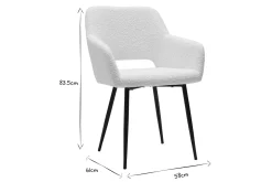 Flash Sale Miliboo Set de 2 sillas de tejido efecto borreguillo LAURETTE