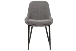 Best Miliboo Set de 2 sillas de tejido efecto aterciopelado gris claro HOLO
