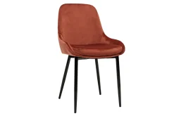 Cheap Miliboo Set de 2 sillas de terciopelo color terracotta HOLO