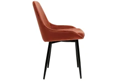 Cheap Miliboo Set de 2 sillas de terciopelo color terracotta HOLO