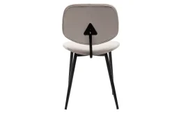 Discount Miliboo Set de 2 sillas de terciopelo color topo y metal negro TOBIAS
