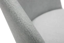 New Miliboo Set de 2 sillas nórdicas de tela gris clara y haya maciza CELESTE