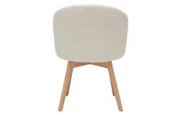 Online Miliboo Set de 2 sillas nórdicas de tejido borreguillo y haya maciza VANITY