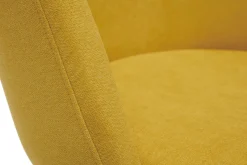 Online Miliboo Set de 2 sillas nórdicas de tela efecto aterciopelado amarillo mostaza y haya maciza VANITY