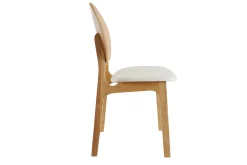 Shop Miliboo Set de 2 sillas nórdicas de madera clara y poliuretano blanco ELTON