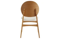 Shop Miliboo Set de 2 sillas nórdicas de madera clara y poliuretano blanco ELTON