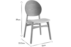 Shop Miliboo Set de 2 sillas nórdicas de madera clara y poliuretano blanco ELTON