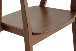 Hot Miliboo Set de 2 sillas nórdicas de madera oscura BAHIA